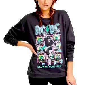 AC/DC BLOW UP YOUR VIDEO CONCERT CREW NECK SWEATSHIRT BLACK SIZE XXL